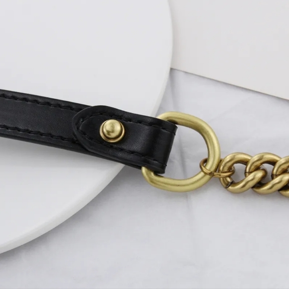 Luxury Designer Chain Leather Bag Strap - Picture 4 of 5